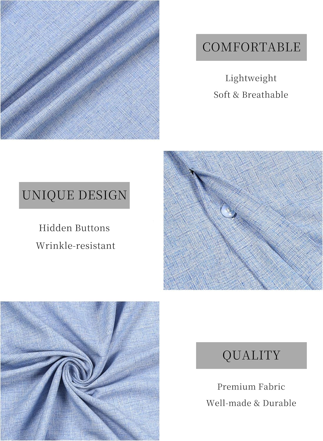 Men's Short Sleeve Linen Casual Button-Down Shirt for Summer Beach Vacations - Breathable Dress Shirt